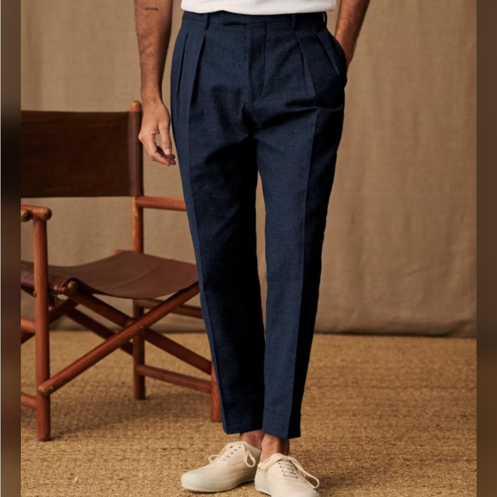 Sezane Men's Navy Pants